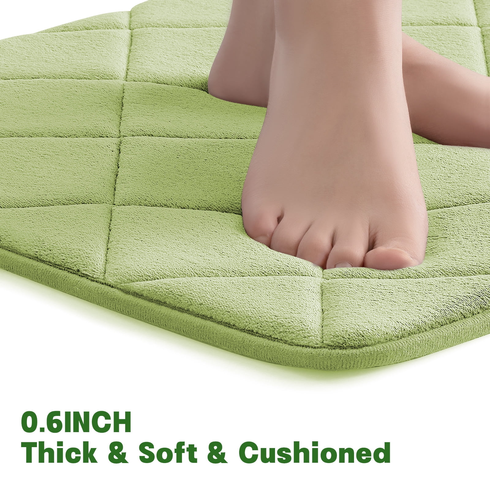 ChakmeOne Memory Foam Bath Mat, Bath Mats for Bathroom Floor - Set of 5 Super Soft Absorbent Non Slip Bathroom Rug Set for Tub and Shower, Home Decor Accessories