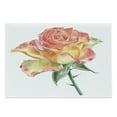 thumbnail image 1 of Rose Cutting Board, Hand Drawn Rose in Watercolors Lively Petals Botanical Floral Inspiration, Decorative Tempered Glass Cutting and Serving Board, Large Size, Green Orange Coral, by Ambesonne, 1 of 1