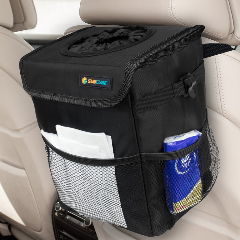 Sun Cube Waterproof Car Trash Can With Lid, 10L photo 1