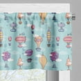 thumbnail image 5 of Ambesonne Hot Air Balloon Valance & Curtain, Repeating Clouds, 55"x45", Pale Seafoam Almond and Tan, 5 of 7