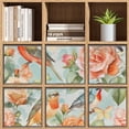thumbnail image 4 of Collapsible Oxford Fabric Storage Cubes with Handles, Large Mid Foldable Oxford Cloth Bins Set of 2/6, Closet Organizers for Shelves Clothes Home Kitchen Toy - Vintage Floral Birds, 4 of 7