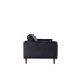 thumbnail image 3 of Crafters and Weavers Cosmic PU Faux Leather & Wood Arm Chair in Black, 3 of 3