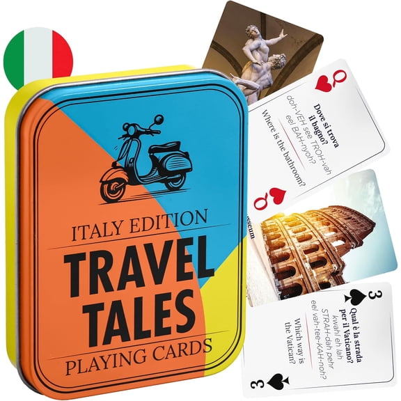 All7s Travel Tales Italy - Italian Playing Cards & Gifts for Adults