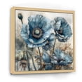 thumbnail image 2 of Designart "Serene Blue Poppies" Poppies Floater Framed Canvas Prints, 2 of 5