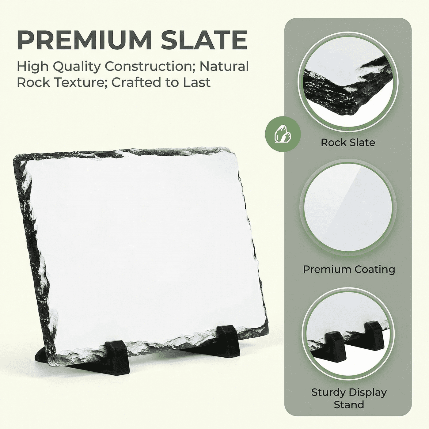 Bibana 6 Pack Sublimation Slate Blanks, 5.9x7.9 Inch Thermal Transfer Picture Frame with Display Stand for DIY Custom Gifts & Desktop Decor