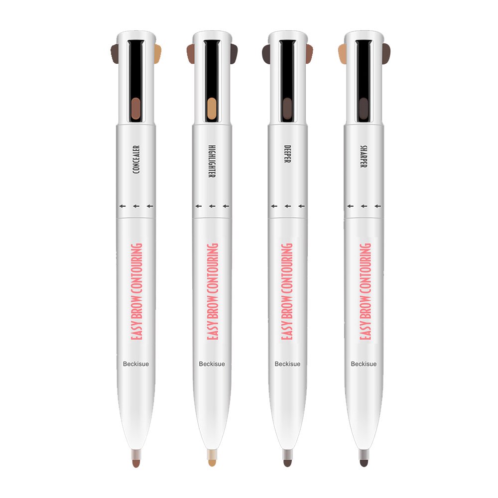 4 In 1 Makeup Pen Meterk 4-in-1 Eyebrow Contour Pen Waterproof Defining Highlighting Eye