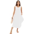 thumbnail image 7 of EFINNY Womens Sleeveless Causal Soild Kaftan Maxi Dress Long Shirt Dresses with Pockets, 7 of 7