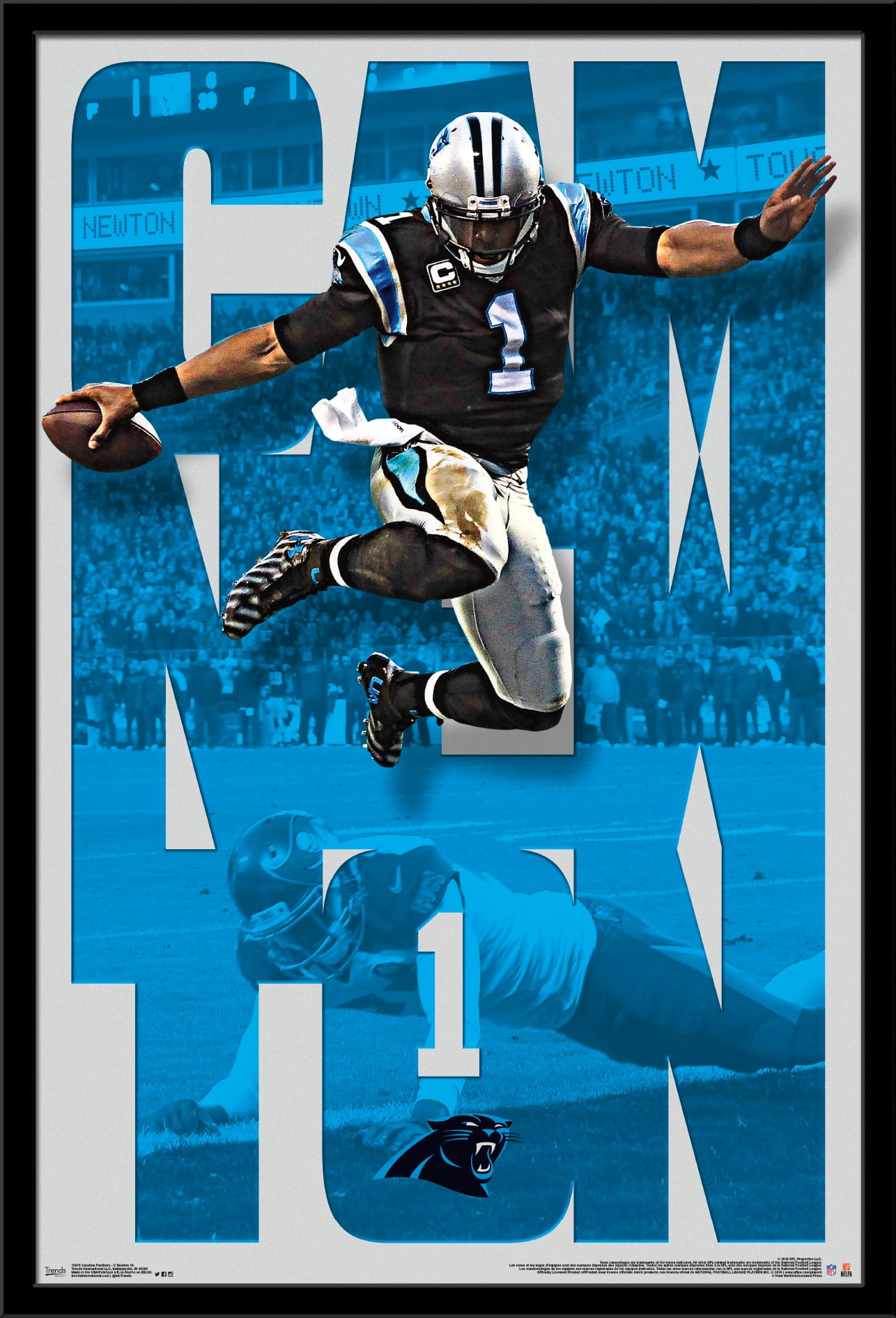 Kids Wall Decor Cam Newton Carolina Panthers Poster Football Fan