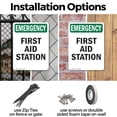 thumbnail image 3 of (2 Pack) First Aid Station OSHA Emergency Sign 10 Inch X 14 Inch Plastic Sign, Weather Resistant, UV Protected for Workplace, Business, and Construction Site, Made in the USA, 3 of 8