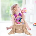 thumbnail image 7 of Easter Bunny Basket Tote Bag Gift Storage Long Ears Design - Fabric Material Adjustable Handle Egg Hunt Essential(Brown), 7 of 7