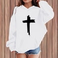 thumbnail image 2 of RMGVDSD Hoodies for Girls Hooded Sweatshirt Long Sleeve Pullover with Letter Print Pocket Back To School Casual Hoodie Tops for Kids Fashion Clothes 8-9 Years, 2 of 4
