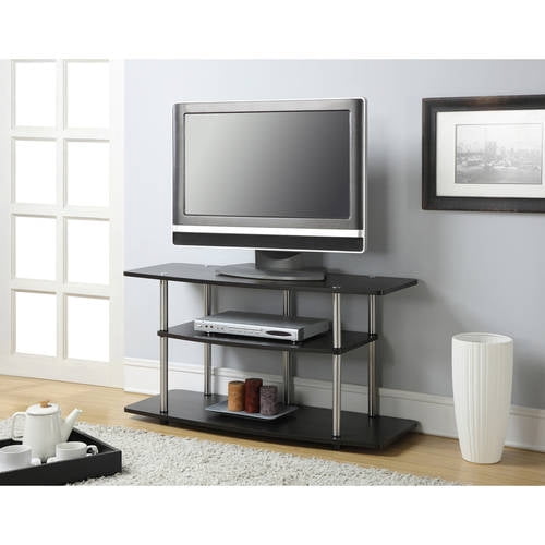 Convenience Concepts Designs2go No Tools 3 Tier Wide Tv Stand Espresso Walmart Com Walmart Com