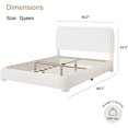 Queen Bed Frame,Upholstered Platform Bed Frame with Headboard, Modern