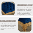 thumbnail image 6 of Dining Chairs Set of 6 French Style Nailhead Trim Velvet Fabric,Kitchen & Dining Room Chairs with Wood Legs (6 Pieces, Blue), 6 of 11