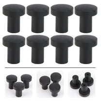 WHAMVOX  8 Pcs Sturdy Cabinet Parts Furniture Handle Accessory Black
