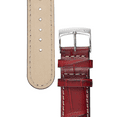 thumbnail image 6 of Morellato Guttuso Watch Strap - Bordeaux - 22mm - Chrome-plated Stainless Steel Buckle - MANUFATTI Collection, 6 of 10