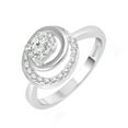 thumbnail image 2 of Sterling Silver with Moissanite and White Topaz Solitaire Ring, 2 of 3