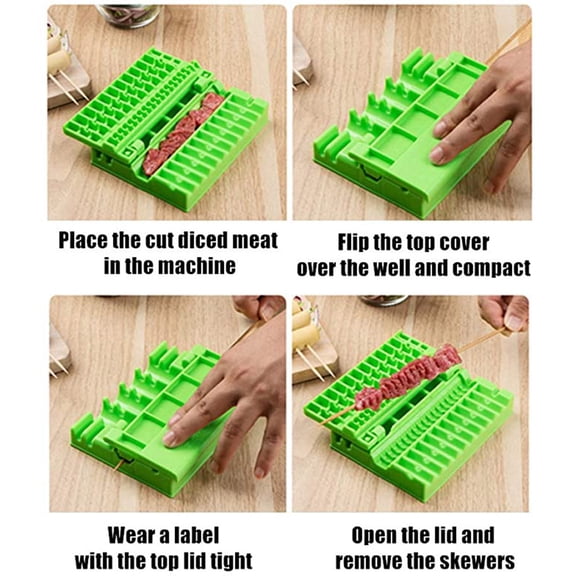 Multifunctional Bbq Skewer Maker, Stainless Steel Barbecue Skewer Tool, Food-Safe Material, Easy To Assemble - Efficient Skewering For Beef Chicken Vegetables, No More Spilled