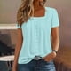 thumbnail image 2 of Blusas,Camisa informal holgada de manga larga con cuello en V para mujer, mezcla de poliéster y elastano, cómoda para usar en casa, sopatenor, 2 of 9