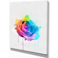 thumbnail image 2 of Multicolore Rose Aquarelle Fleur - Impression sur Toile Florale, 2 of 3
