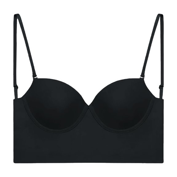 WHEANG Bras for Women No Underwire Seamless CD Cup Comfort Push Up Bra with Side Support Smoothing Plus Size Everyday Bra Size B White