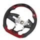 thumbnail image 5 of Volante LED de fondo plano, volante LED de fibra de carbono rojo Volante LED para automóvil Máxima comodidad, 5 of 12