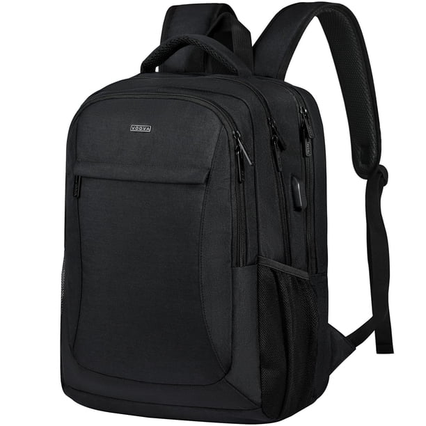 Mochila de viaje para portátil Voova, impermeable, 15.6 pulgadas, negra