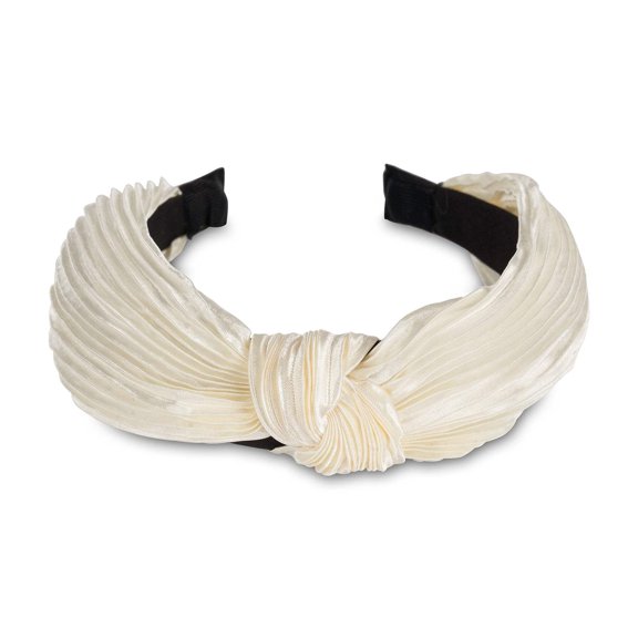 Allure Pleated Knot Ivory Headband