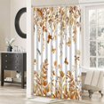 thumbnail image 2 of Shower Curtains for Bathroom Fall Eucalyptus Leaves Shower Curtain Yellow Watercolor Floral Autumn Leaf Flower Shower Curtains Hummingbird Butterfly Farmhouse Bathroom Curtain Set Hooks Durable, 2 of 4