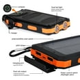 thumbnail image 4 of Solar Waterproof Power Bank Phone Charger Dual USB Ports and Flashlight Compass, 4 of 10