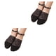 thumbnail image 4 of Jumpingount 1 par de calcetines de encaje para niñas, calcetines cortos de perlas para banquetes, senderismo, señoras, calcetería de verano y Negro 2piezas, 4 of 6