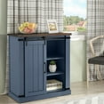 thumbnail image 2 of FESTIVO 32" Compact TV Stand for 40" TVs w/ Barn Door Design - Navy, 2 of 6