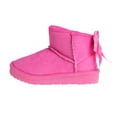 thumbnail image 4 of bebe Girl's Toddler Lightweight Winter Boot with Slanted Top Line and Bow - Toddler Cozy Boots, Fuchsia, 9, 4 of 8