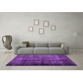 thumbnail image 3 of Ahgly Company Indoor Round Abstract Purple Contemporary Area Rugs, 5' Round, 3 of 4