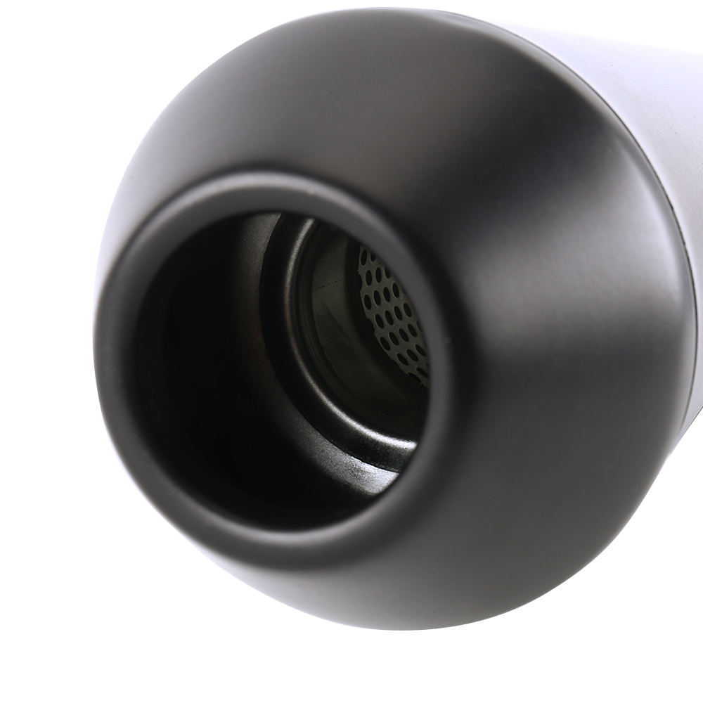 MTFun 1.5-1.8in Exhaust Muffler Motorcycle Exhaust Pipe in Black Universal Stainless Steel