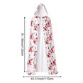thumbnail image 2 of Jiibva Halloween Bloody Cape Horror Blood Stain Costume Cloak Vampire Zombie White 130x110cm, 2 of 7