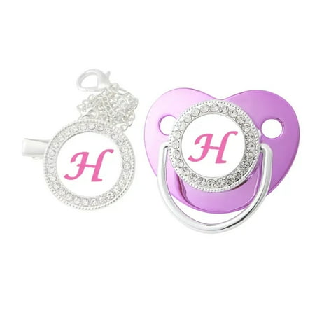 

SHENZHHONGCYC Popular Purple Luminous Baby Alphabet Nose Clip with Chain - Comfortable and Stylish Nursing Accessory for Babies. Adorned Playfully with Sparkling Drill Accent. Now on Sale