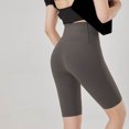 thumbnail image 4 of Gibobby Yoga pants cortos mujer Pantalones de equitación de polainas para mujer Primavera y verano Ropa exterior Pantalones de yoga ajustados(Gris oscuro,G), 4 of 5