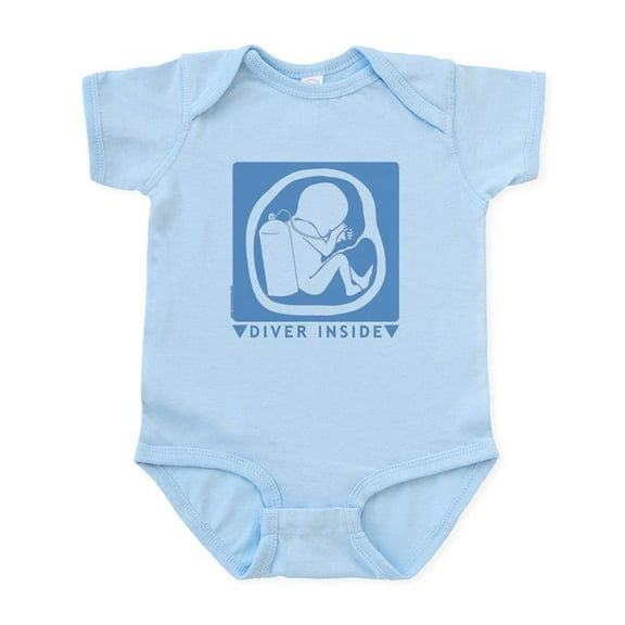 CafePress - Diver Inside Blue Infant Bodysuit - Baby Light Bodysuit, Size Newborn - 24 Months