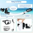 thumbnail image 3 of Diving Snorkel, Soft Comfortable Safe Diving Snorkel Tube Detachable Adjustable Fixator  for Swimming, 3 of 7