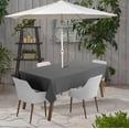 thumbnail image 2 of Vargottam Indoor/OutdoorTablecloth58" x 58" Inch Square Tablecloth with Umbrella Hole & Zipper, Waterproof Patio Table Cloths, Spring/Summer Table Covers for Backyard /BBQs -Dark Gray, 2 of 6