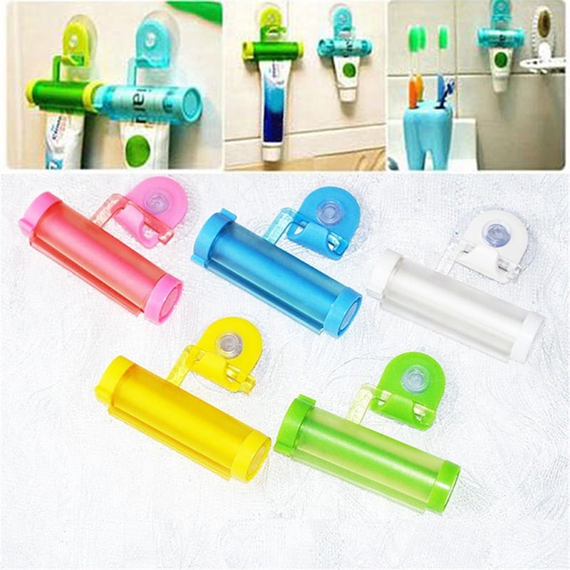 Colorful Plastic Rolling Tube Squeezer Toothpaste Easy Dispenser Bathroom SD JH 