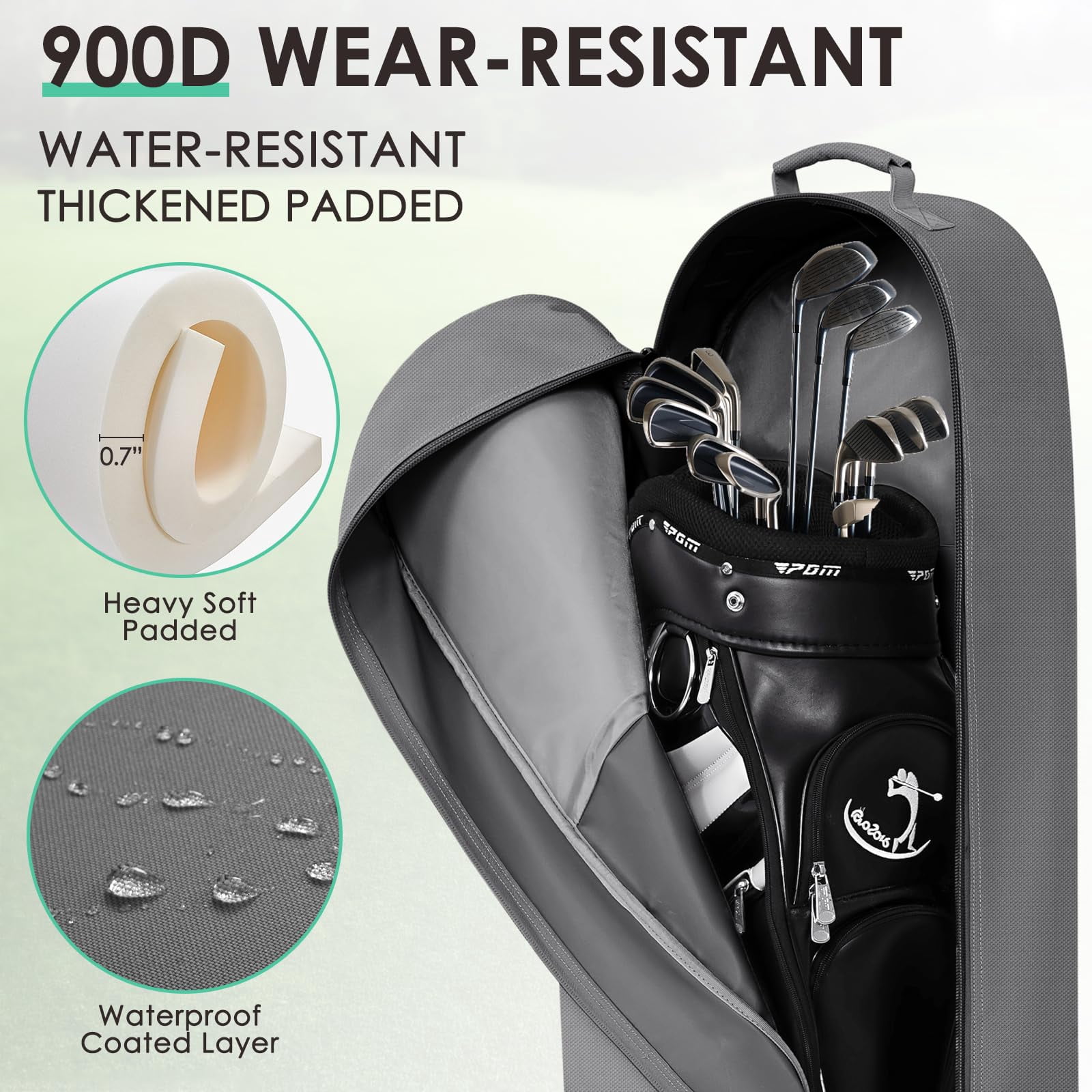 Golf Travel Bags For Airlines - 900d Heavy Duty Tear-resistant Oxford  Lightweight Foldable Design & Detachable Shoulder Strap Club Case Budget Friendly Traveling Gear Covers