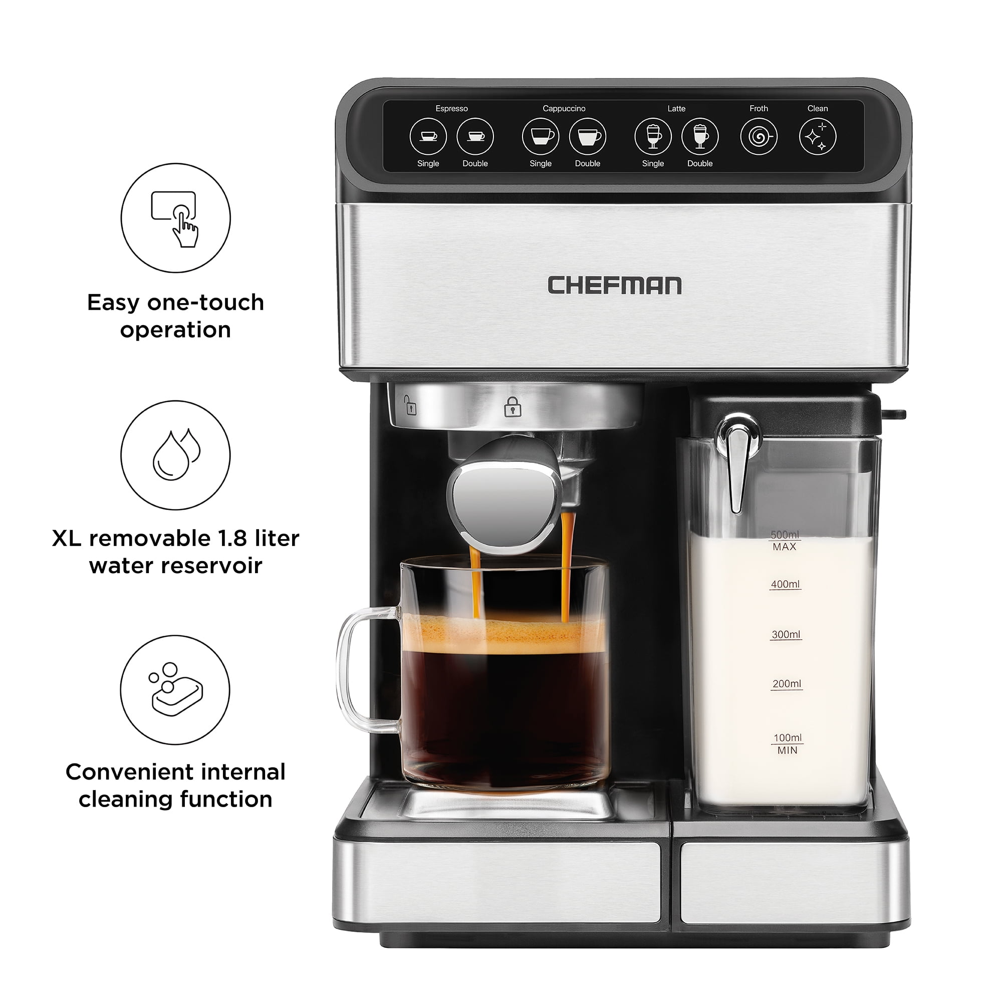 Chefman Versa Brew Stainless Steel Single Serve Coffee MAKER