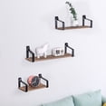 thumbnail image 1 of Homebeez Floating Shelves Wall Mounted Rustic Wood Storage Shelves, 1 of 6