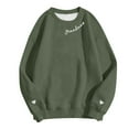 thumbnail image 3 of IWRICH Personalized Embroidery Grandma with Heart Sweatshirts Grandma Gift Mothers Day Green XL, 3 of 3