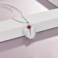 thumbnail image 2 of Angel Wings Necklace 925 Sterling Silver Guardian Angel Wings Pendant Necklace Birthstone Necklace for Women  Christmas Jewelry Gifts, 2 of 10