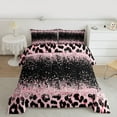 thumbnail image 2 of Homewish Cheetah Print Girl 2pcs Bedding Comforter Set,Black Pink Twin Comforter Sets,Bling Glitter Breathable Bedding Set,Microfiber Bedroom Decor,Reversible, 2 of 8