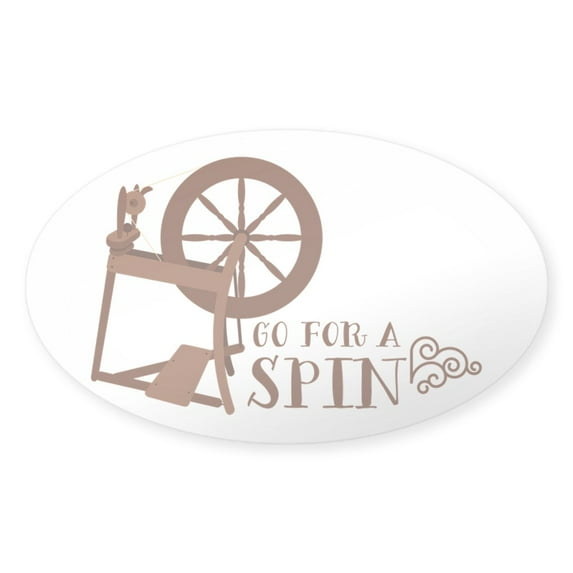 CafePress - Go For A Spin Sticker - Sticker (Oval)