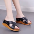 thumbnail image 4 of Babysbule Women's High Heels, Women's Fashion Casual Slip On High Heels Thick Platforms Shoes Outdoor Slippers, 4 of 8